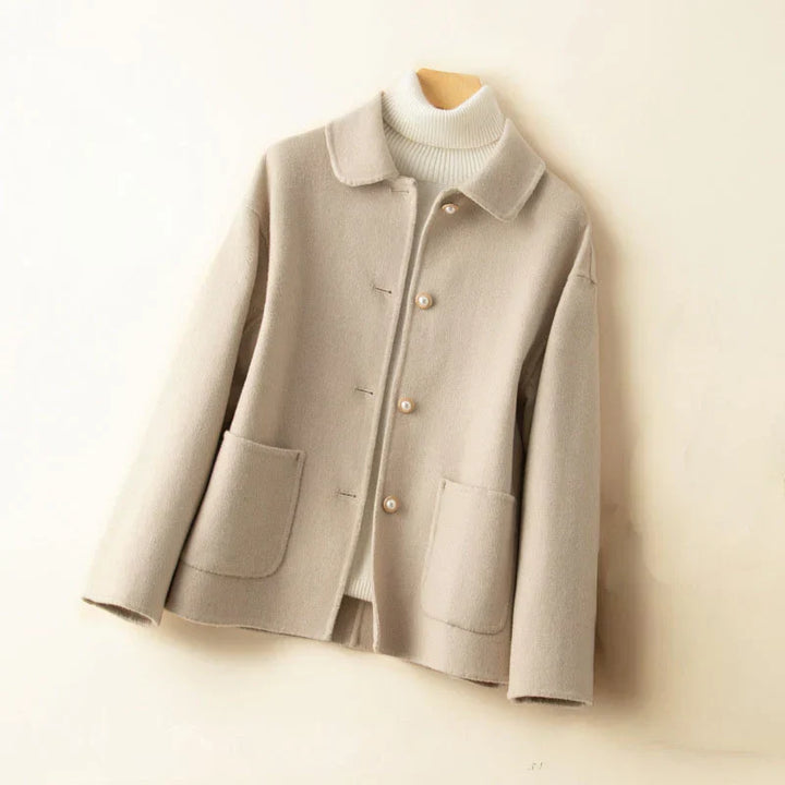 Meri Elegant Pearl Jacket - Chic Layering Piece, Sophisticated Style, Versatile Outerwear