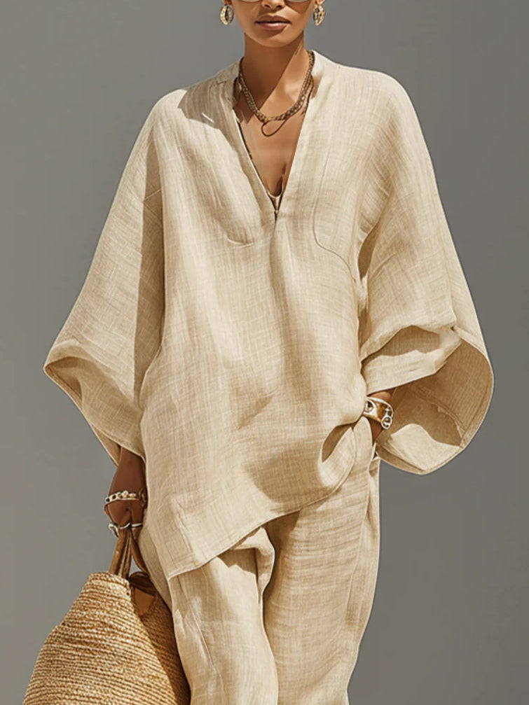 Nella Elegant Set | Chic Knit Maxi Dress