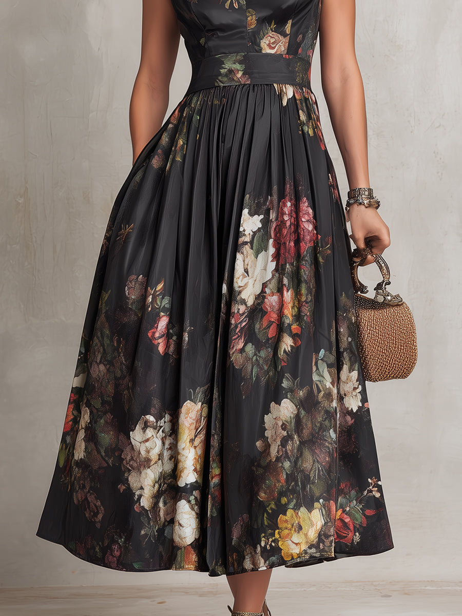 Brianne | Elegant Three Quarter Sleeve Midi Dress