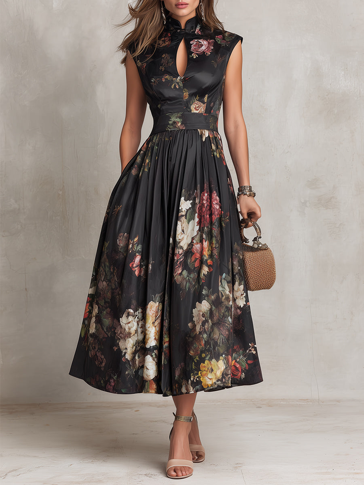 Brianne | Elegant Three Quarter Sleeve Midi Dress