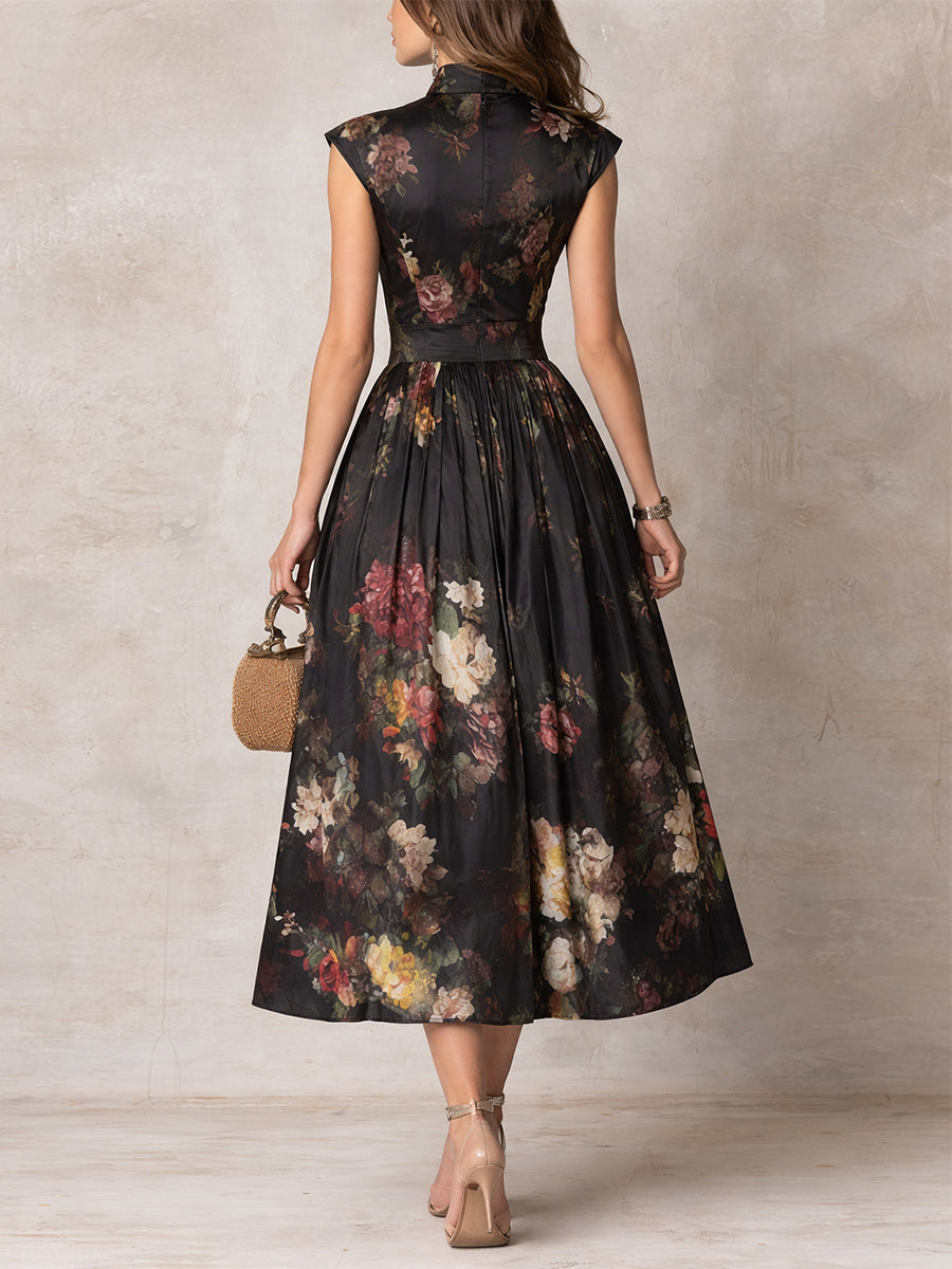 Brianne | Elegant Three Quarter Sleeve Midi Dress