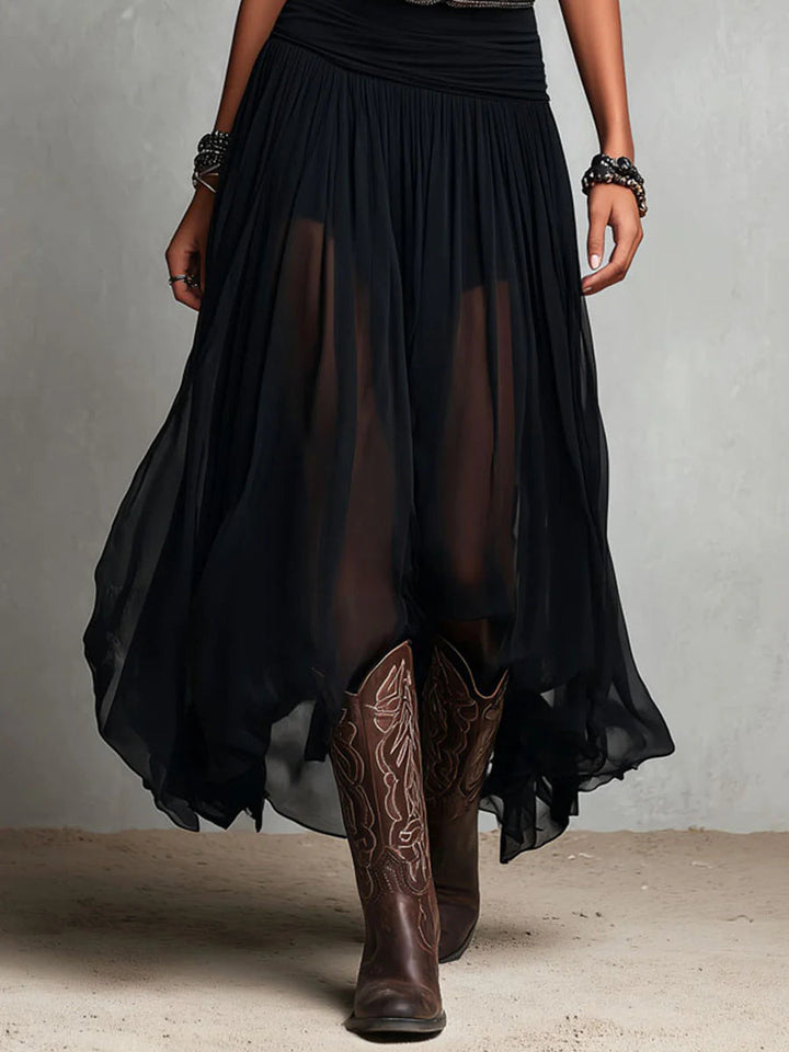 Lyndsay - Elegant Belted Maxi Dress