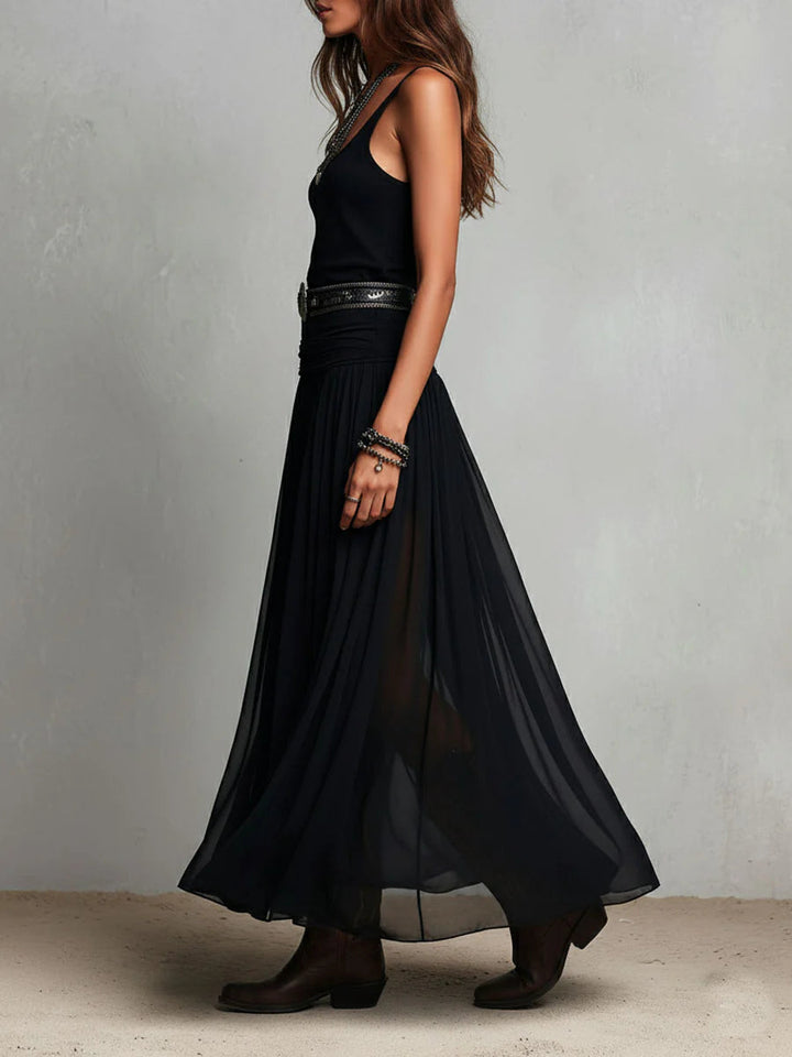 Lyndsay - Elegant Belted Maxi Dress