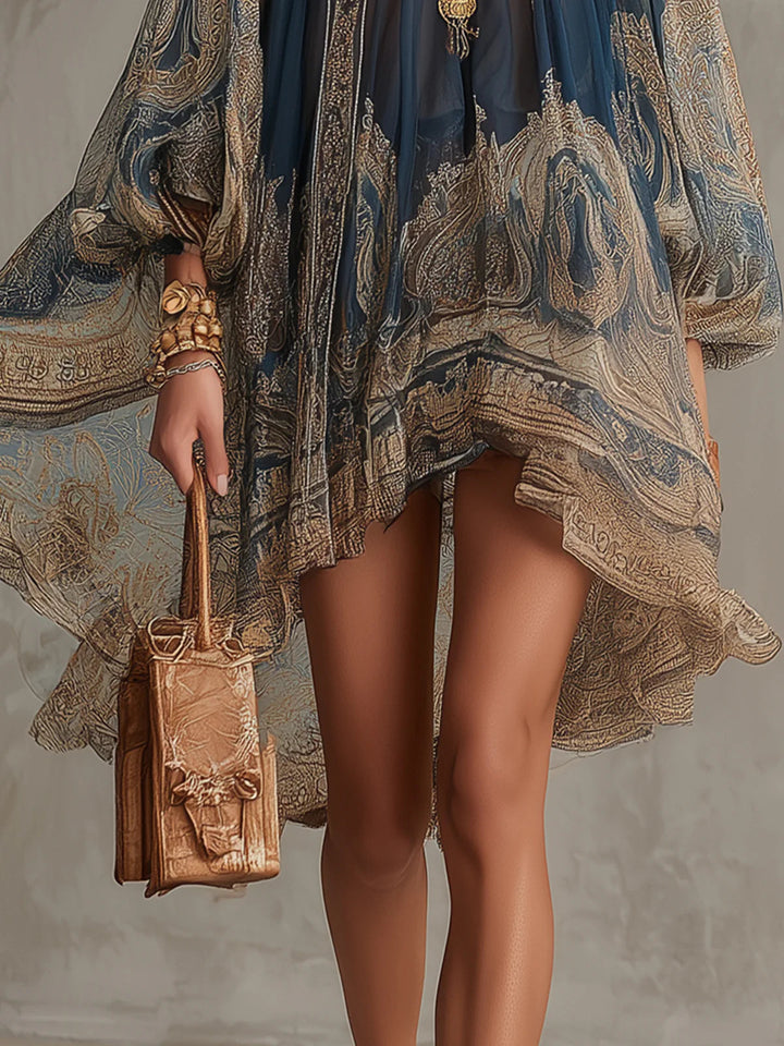 Rachell | Floral Print Knit Mini Dress