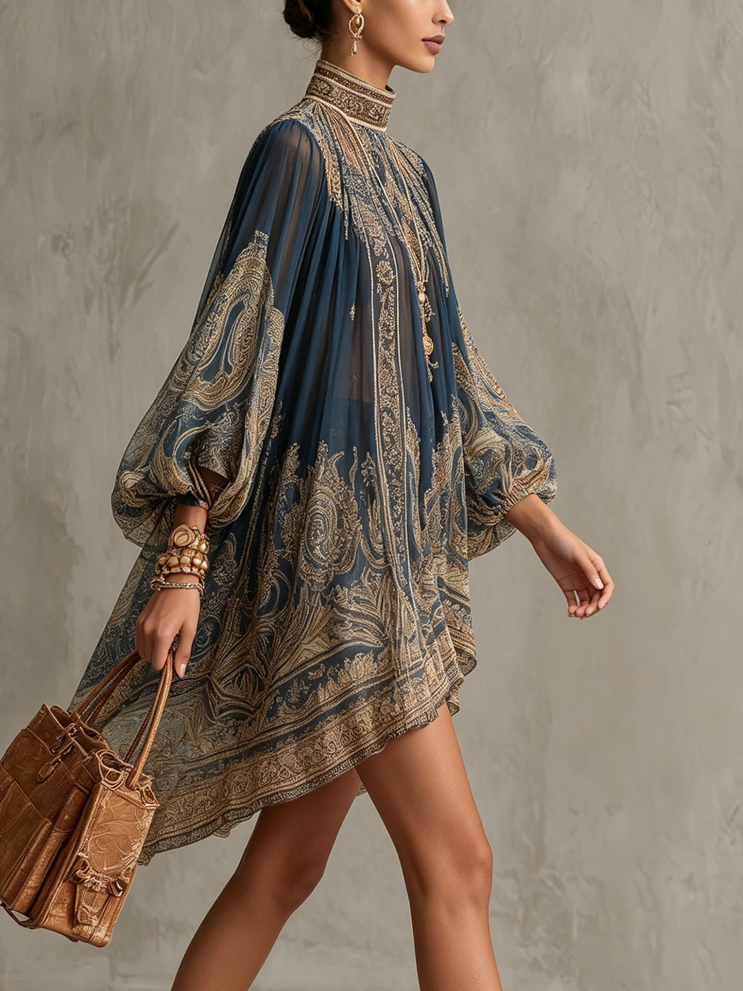Rachell | Floral Print Knit Mini Dress