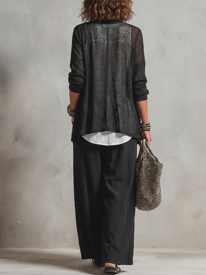 Gerika™ | Chic Three Quarter Sleeve Knit Top
