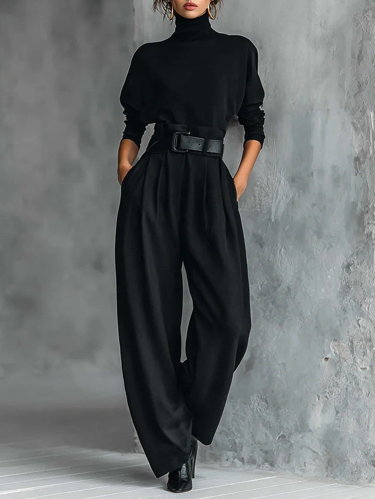 Jessica | Elegant Top & Straight-Leg Pants Set