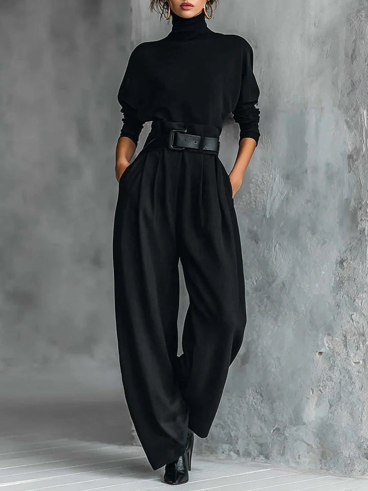 Jessica | Elegant Top & Straight-Leg Pants Set