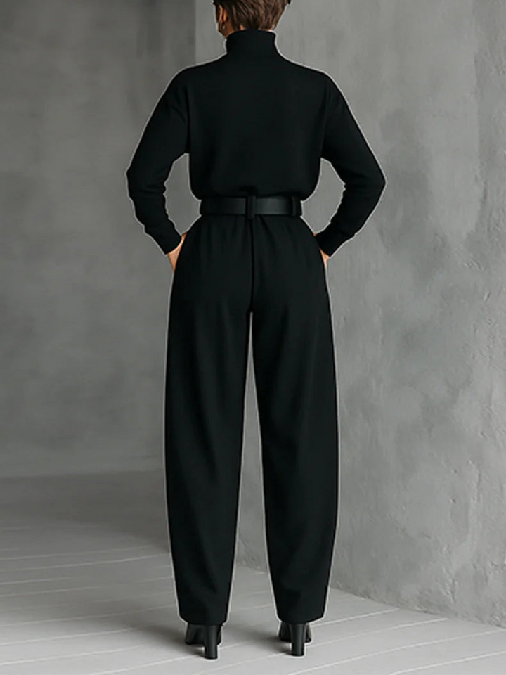 Jessica | Elegant Top & Straight-Leg Pants Set