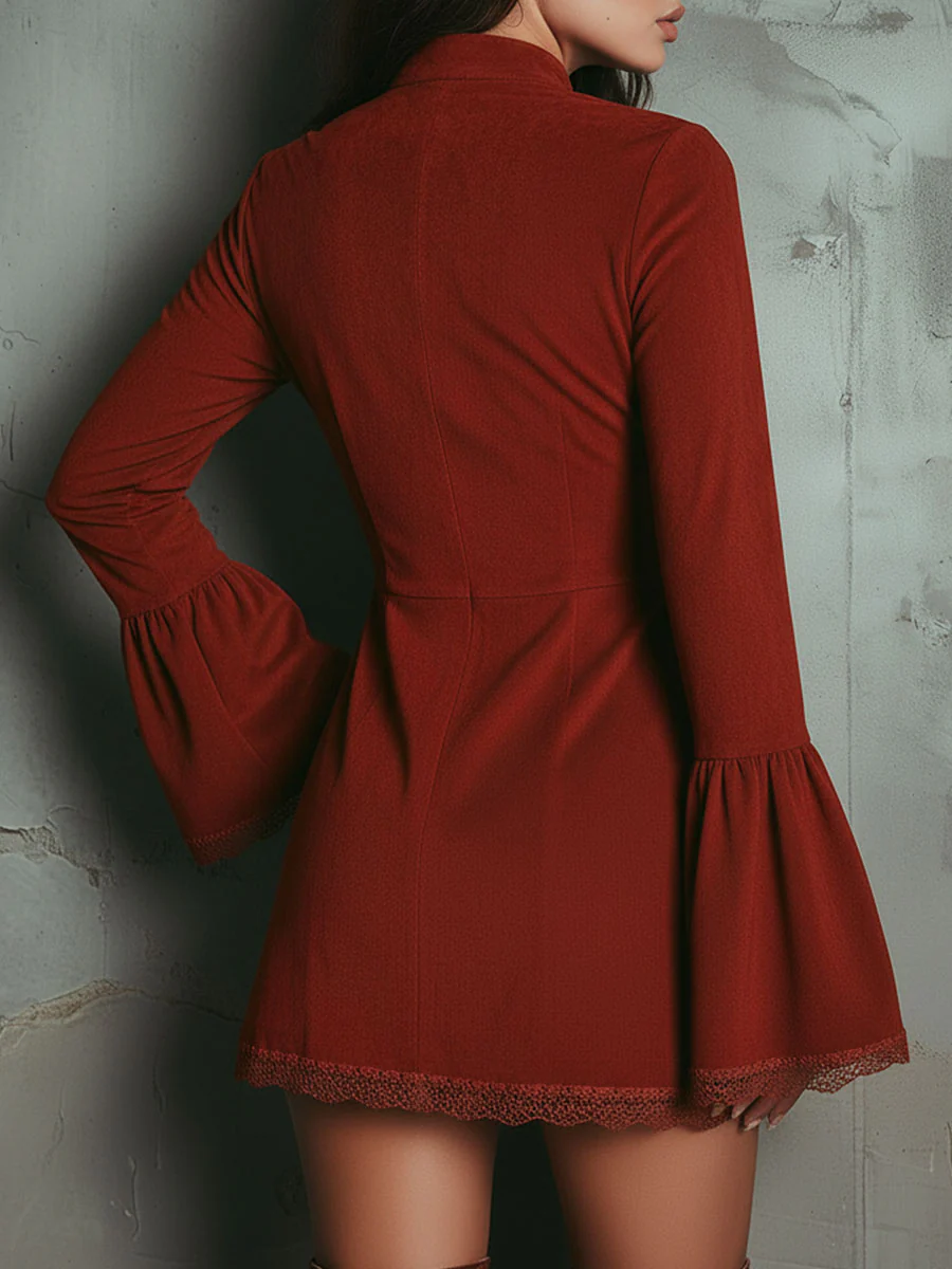 Chryssa | Suede, Textured, Stylish Mini Dress