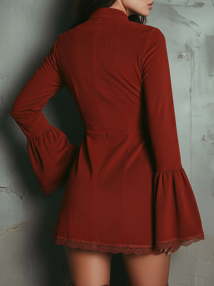 Chryssa | Suede, Textured, Stylish Mini Dress