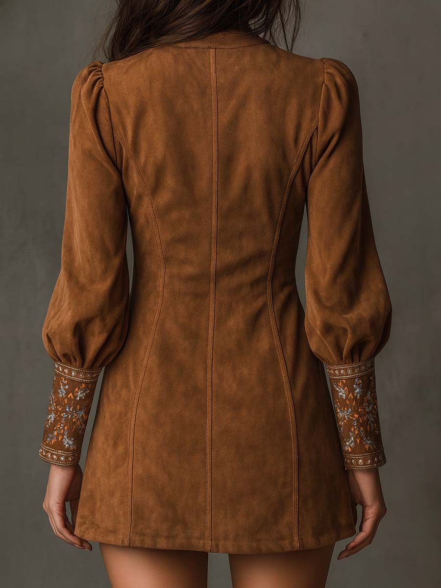 Hosanna | Suede Textured Mini Dress