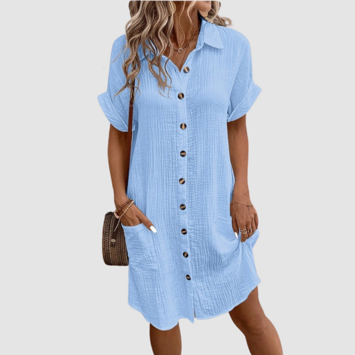 Iris | Relaxed Fit, Casual, Three Quarter Sleeve Midi Dress