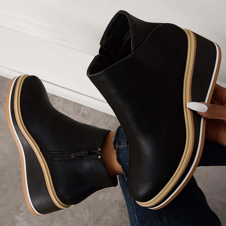 Mignon Modern Luxe | Chic Leather Ankle Boots
