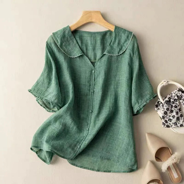 Selena | Short Sleeve, Casual, Lightweight Blouse