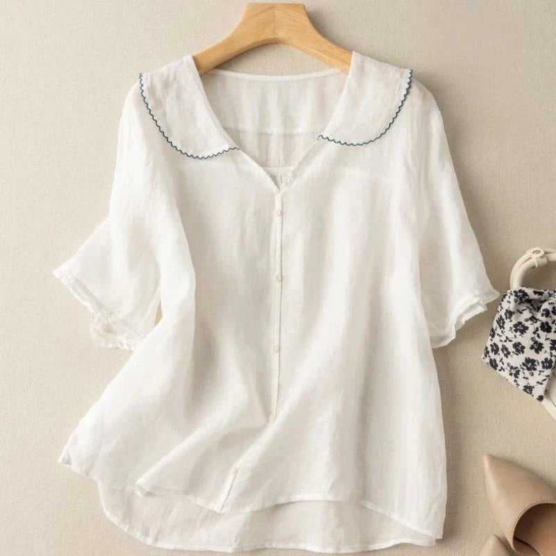 Selena | Short Sleeve, Casual, Lightweight Blouse