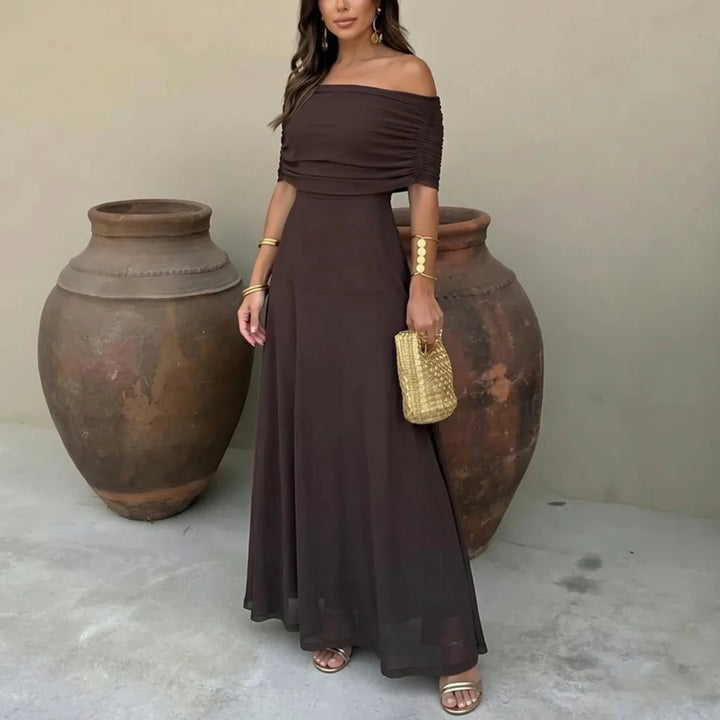 Shaye | Floral Print Three Quarter Sleeve Maxi Dress
