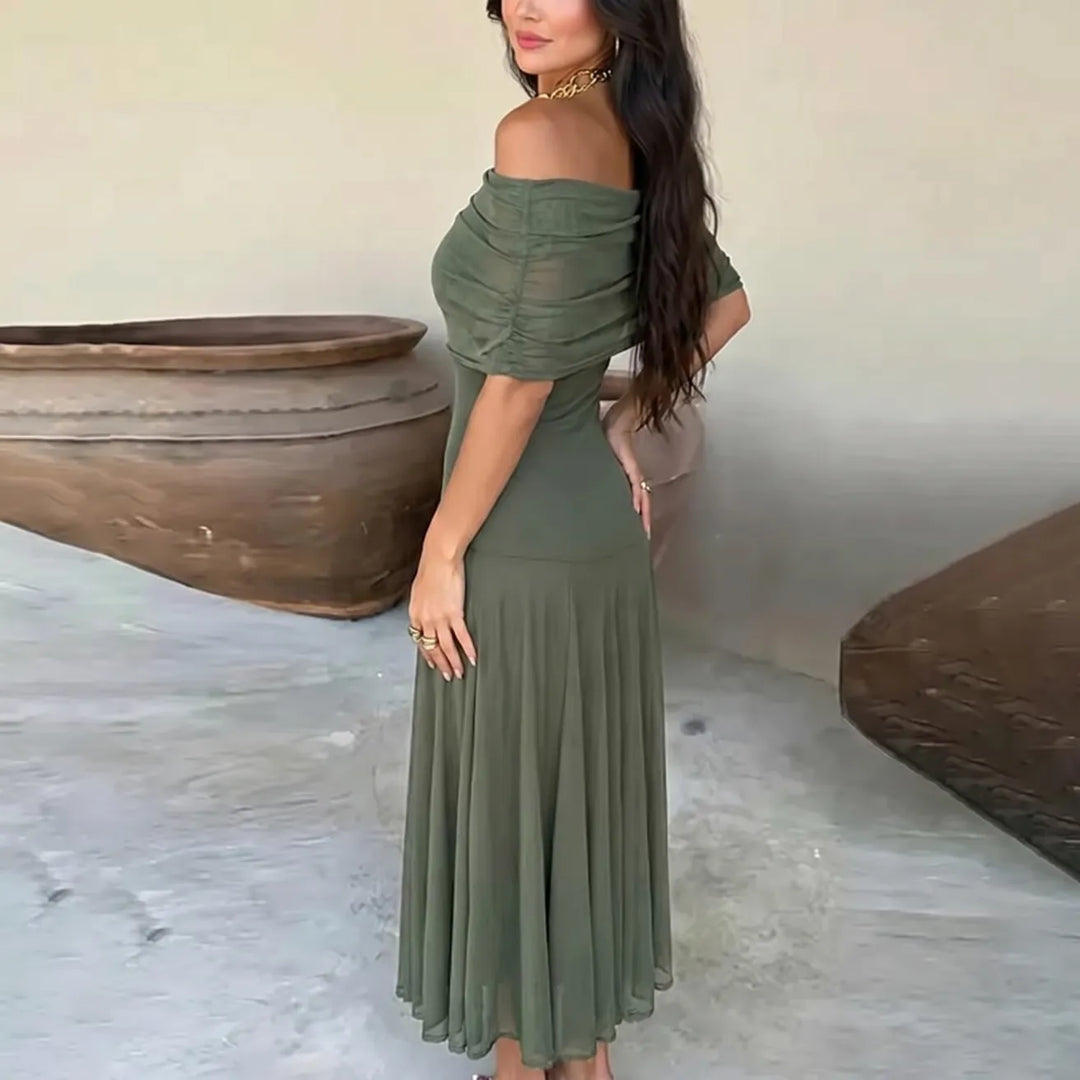 Shaye | Floral Print Three Quarter Sleeve Maxi Dress