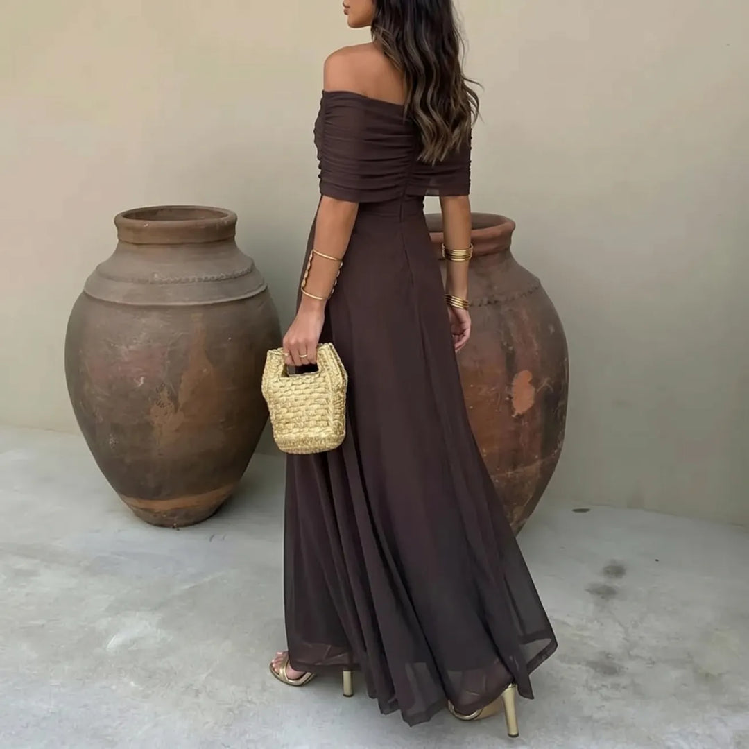 Shaye | Floral Print Three Quarter Sleeve Maxi Dress