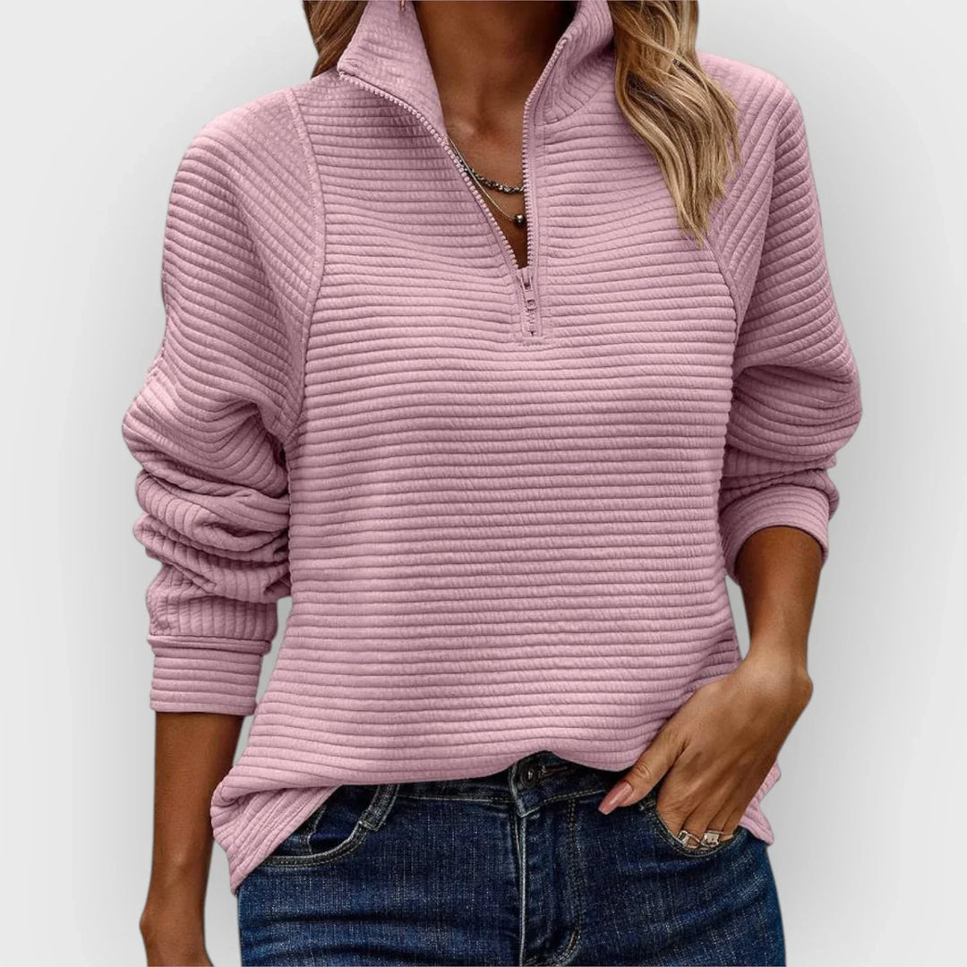 Dalia Half-Zip Pullover - Cozy Knit Layering Piece