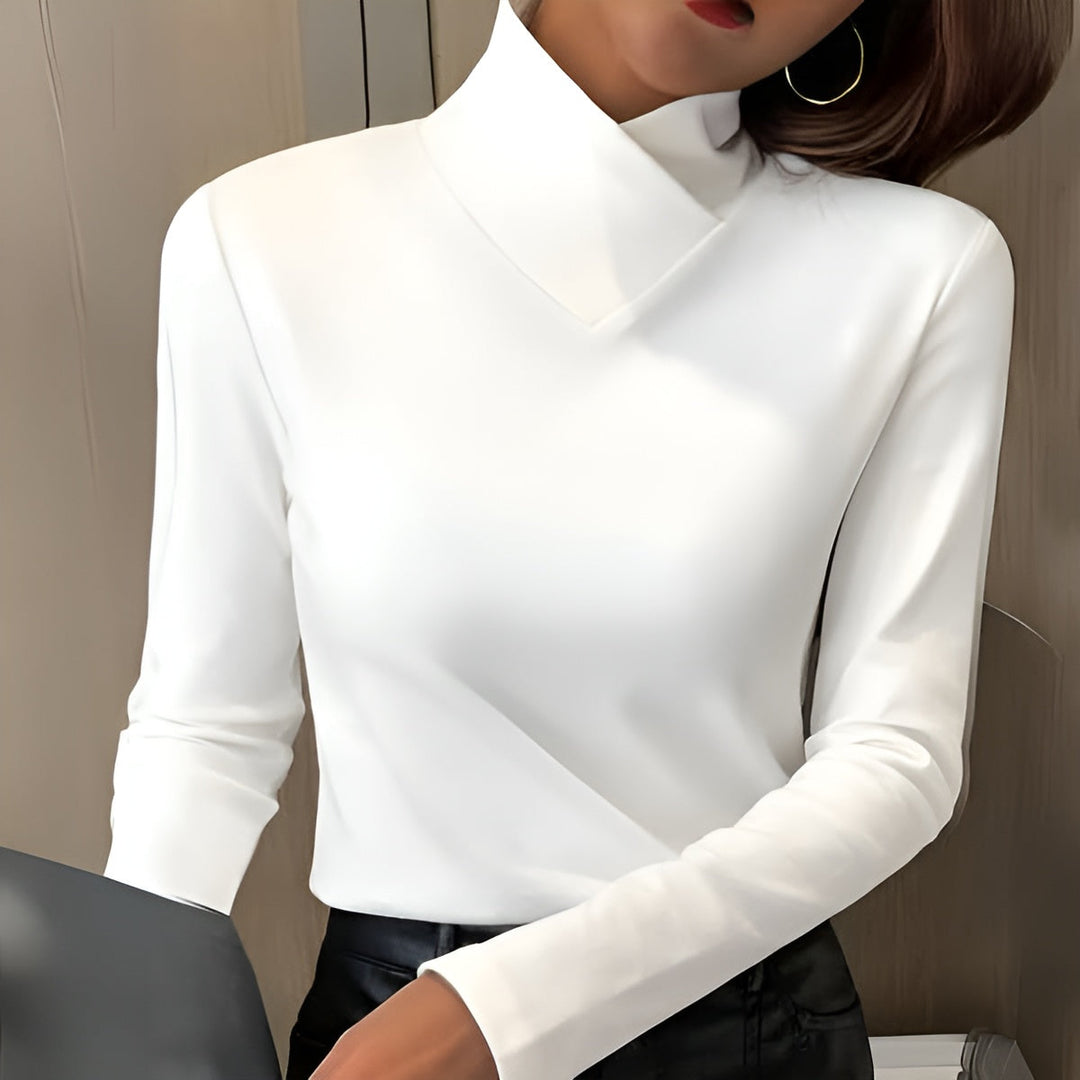 Sherie | Elegant High-Neck Knit Sweater