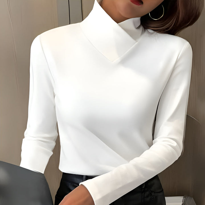 Sherie | Elegant High-Neck Knit Sweater