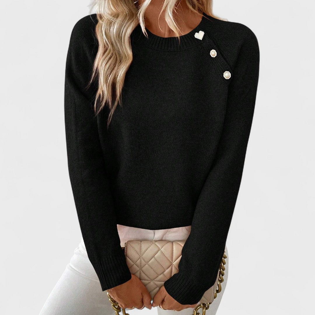 Riya | Asymmetric One-Shoulder Knit Sweater