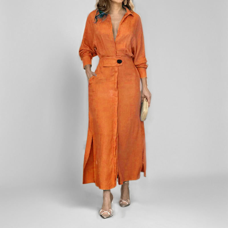 Brina | Floral Print Three Quarter Sleeve Midi Dress
