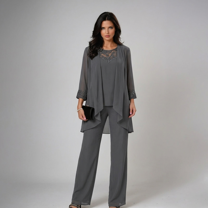 Iva - Elegant Three-Piece Set | Chic Layered Knit Ensemble