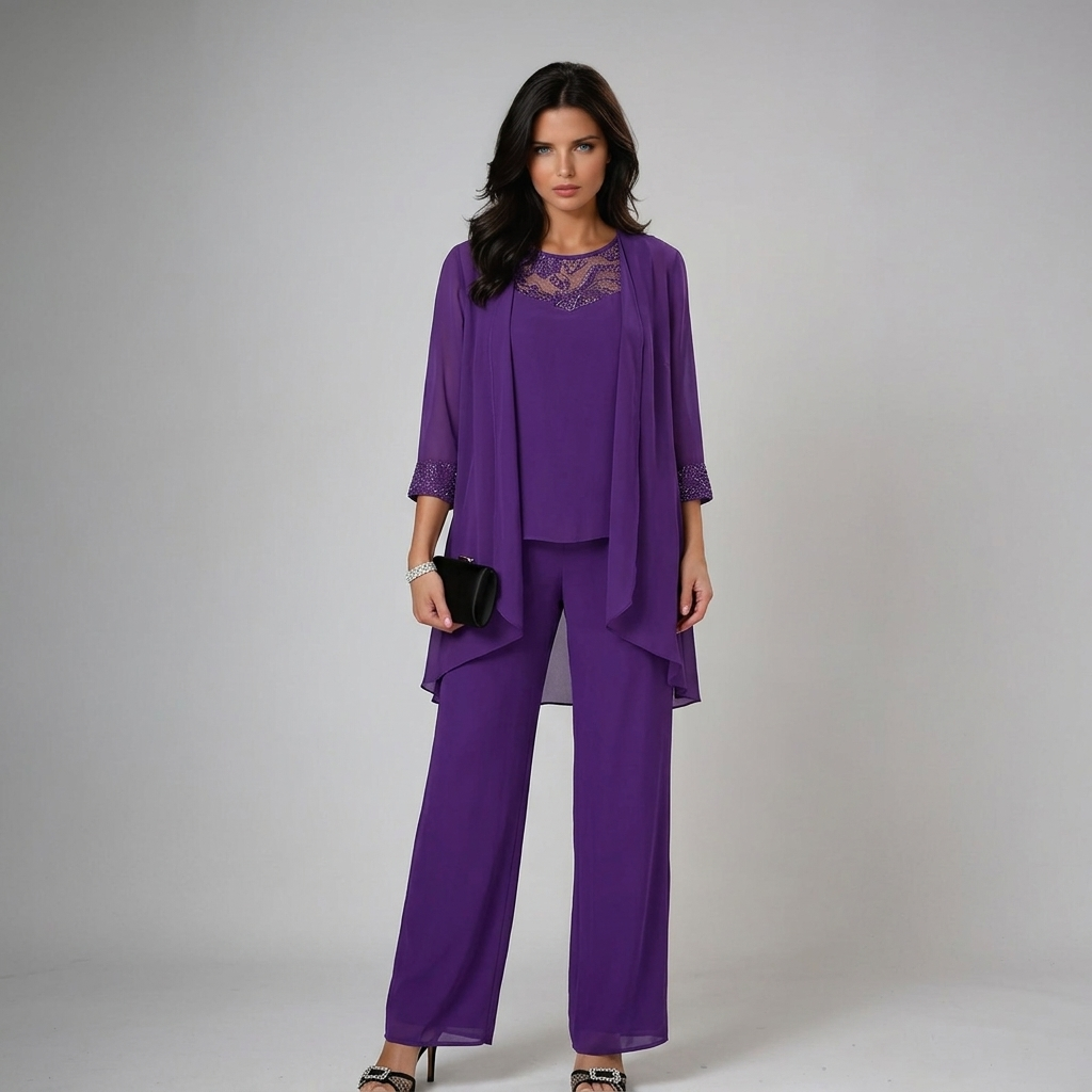 Iva - Elegant Three-Piece Set | Chic Layered Knit Ensemble