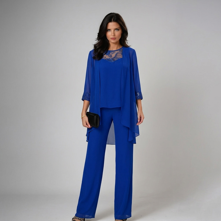 Iva - Elegant Three-Piece Set | Chic Layered Knit Ensemble