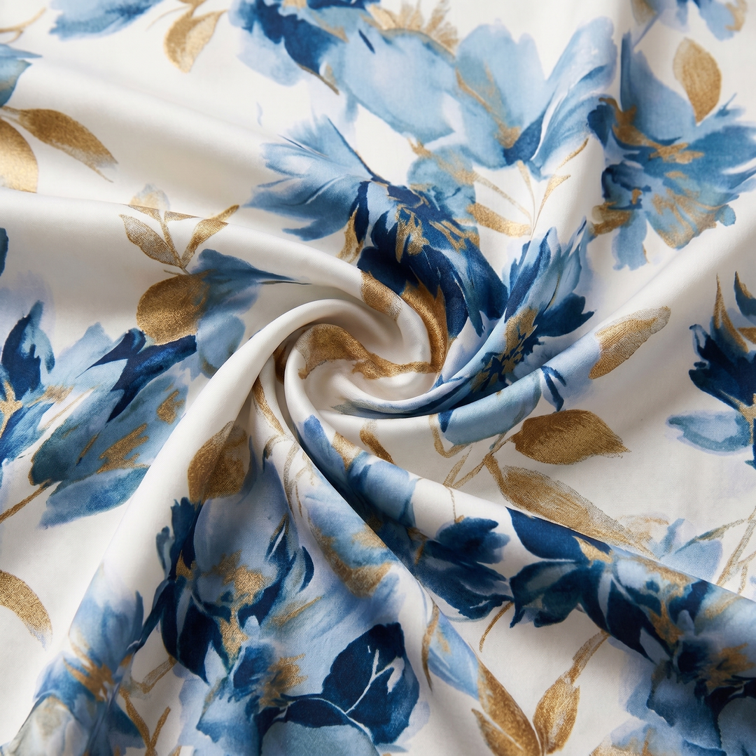 Eirene | Floral Print Three Quarter Sleeve Midi Dress