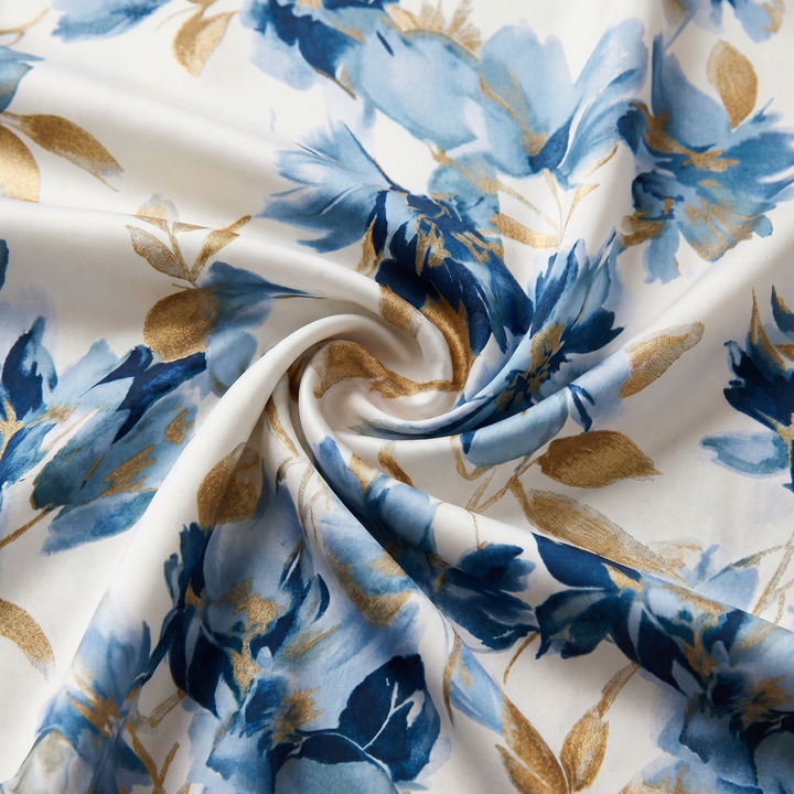 Eirene | Floral Print Three Quarter Sleeve Midi Dress