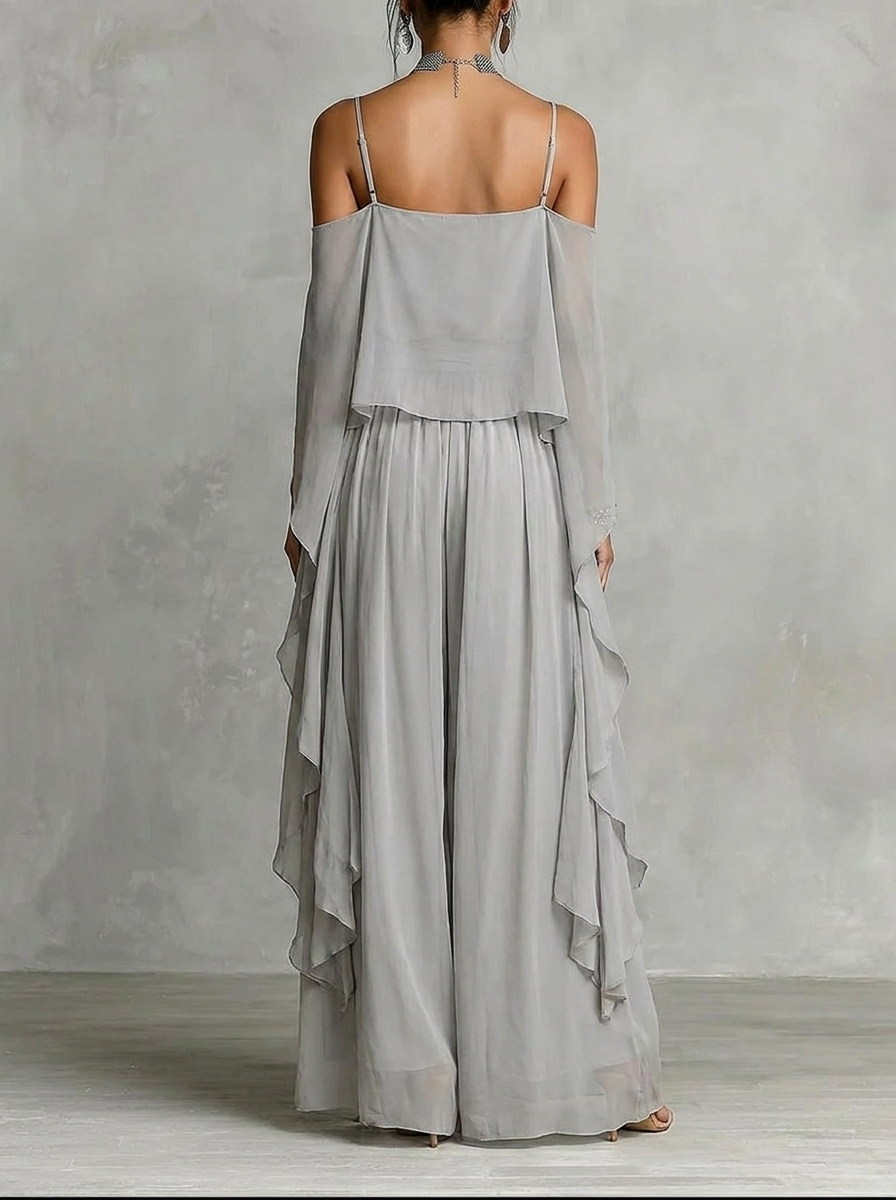 Ivah | Off-Shoulder Flowy Maxi Set