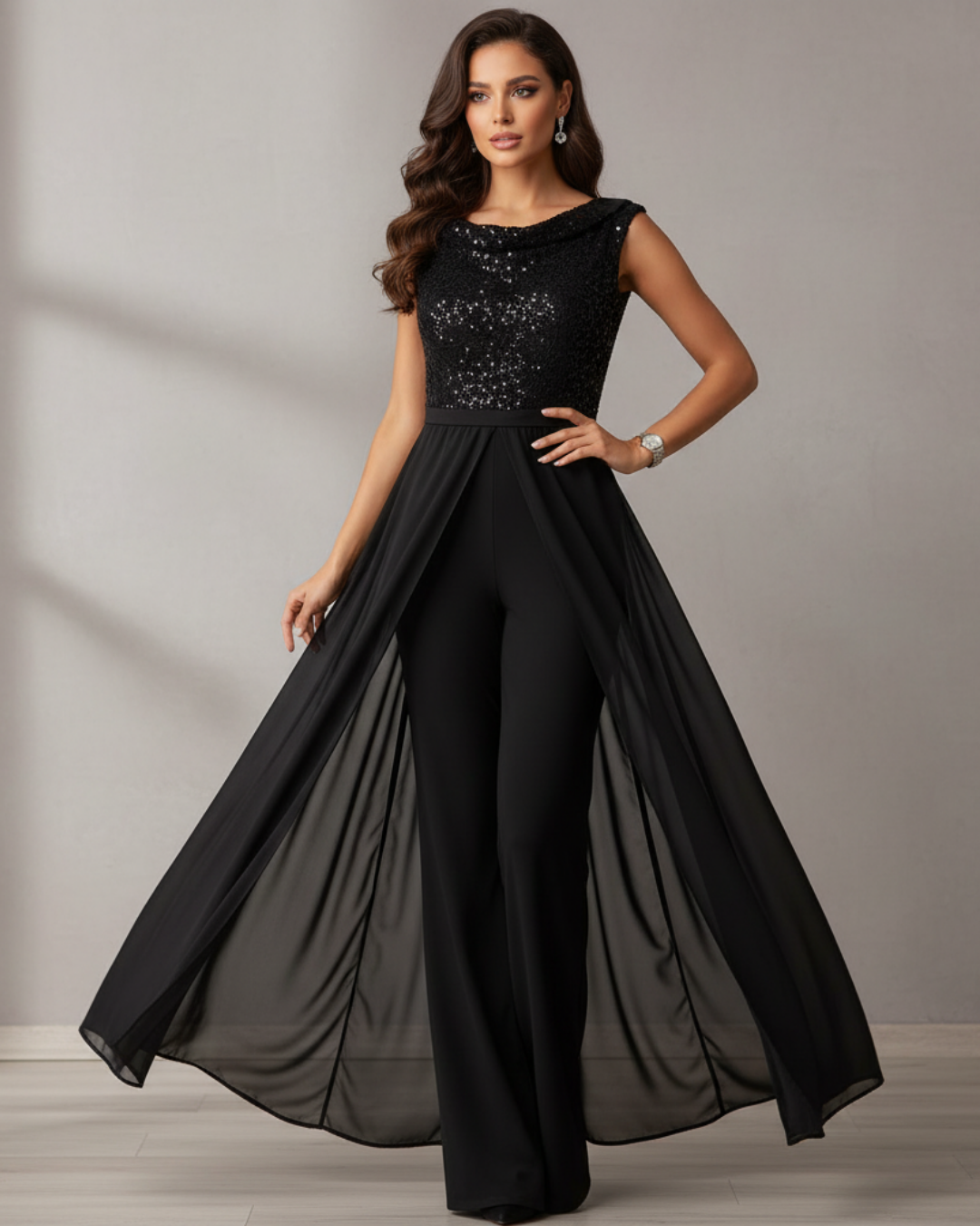 Luna | Elegant Jumpsuit with Tailored Fit and Wide Legs