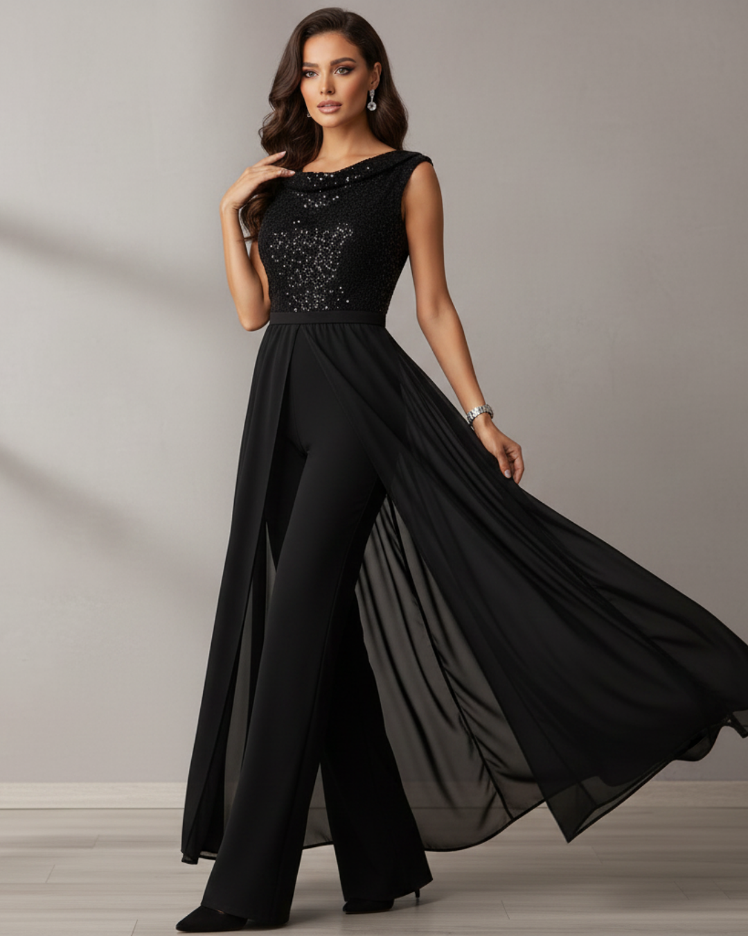 Luna | Elegant Jumpsuit with Tailored Fit and Wide Legs