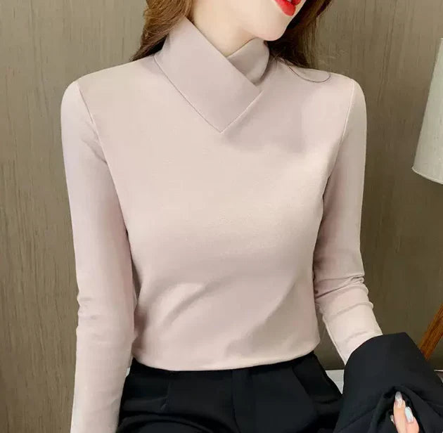 Sherie | Elegant High-Neck Knit Sweater