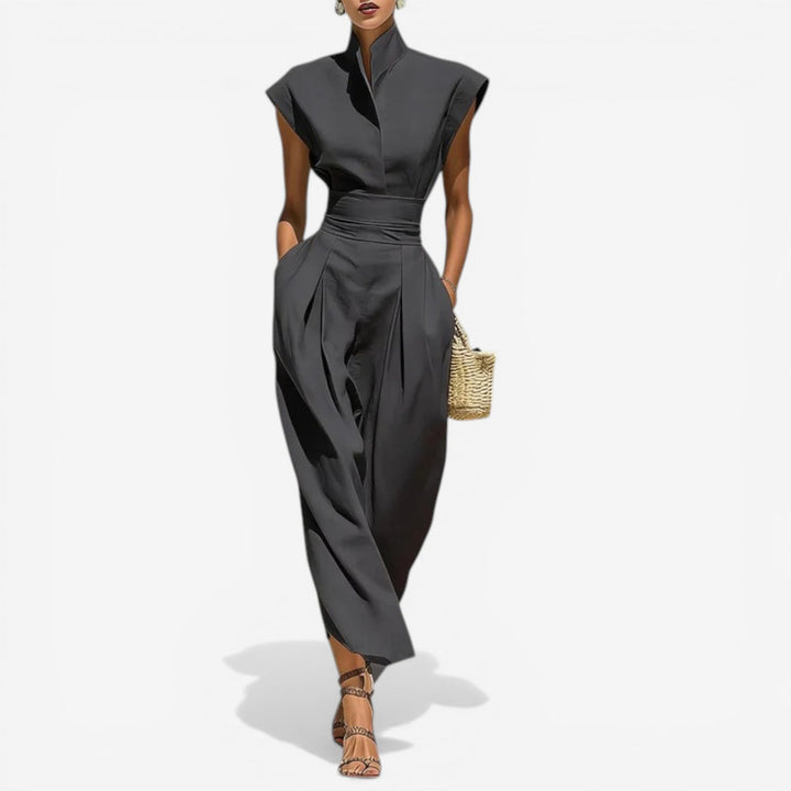 Nathalie | Elegant Jumpsuit with Three Quarter Sleeves and Tailored Fit