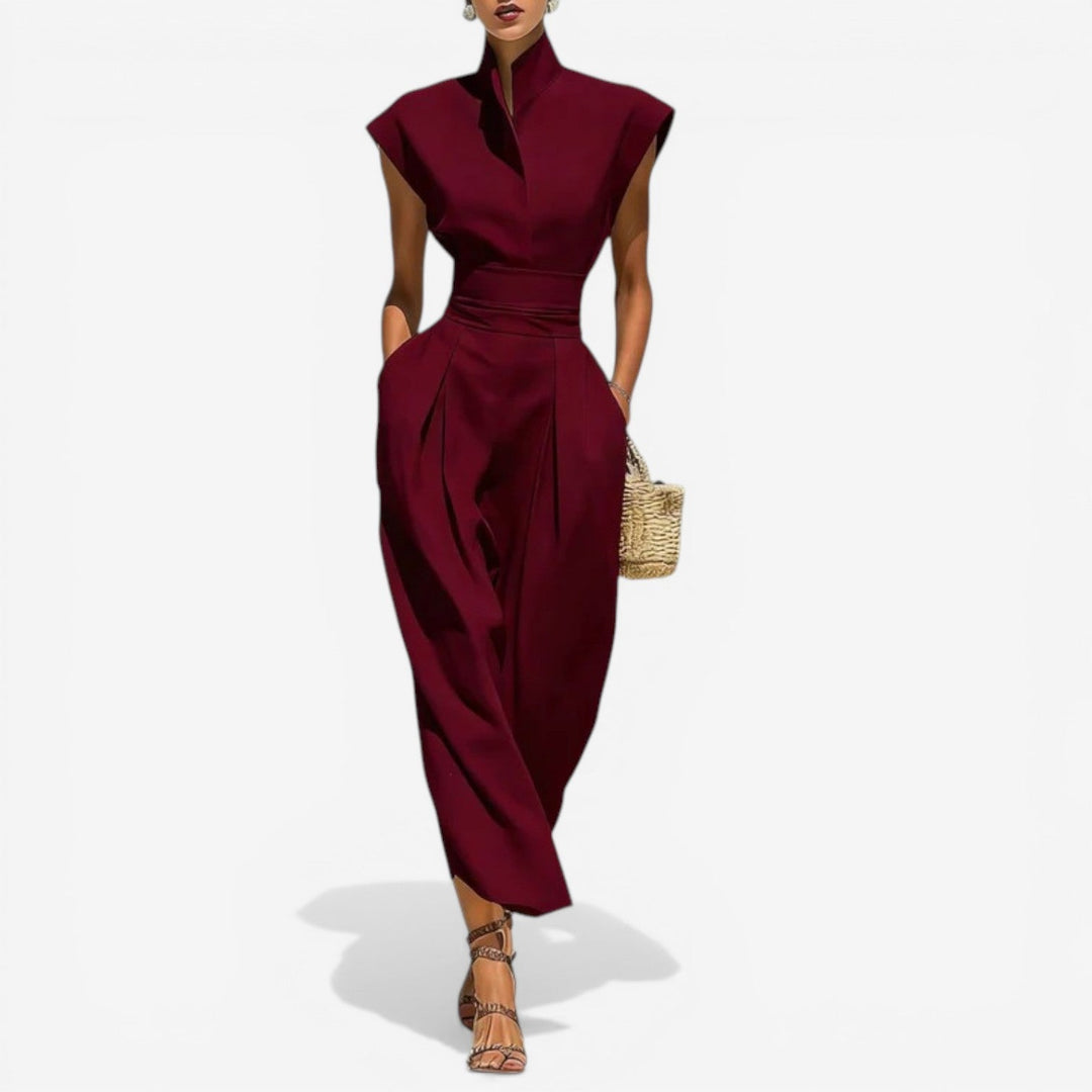 Nathalie | Elegant Jumpsuit with Three Quarter Sleeves and Tailored Fit