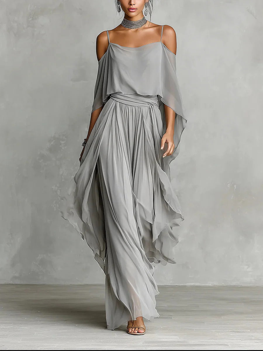 Ivah | Off-Shoulder Flowy Maxi Set
