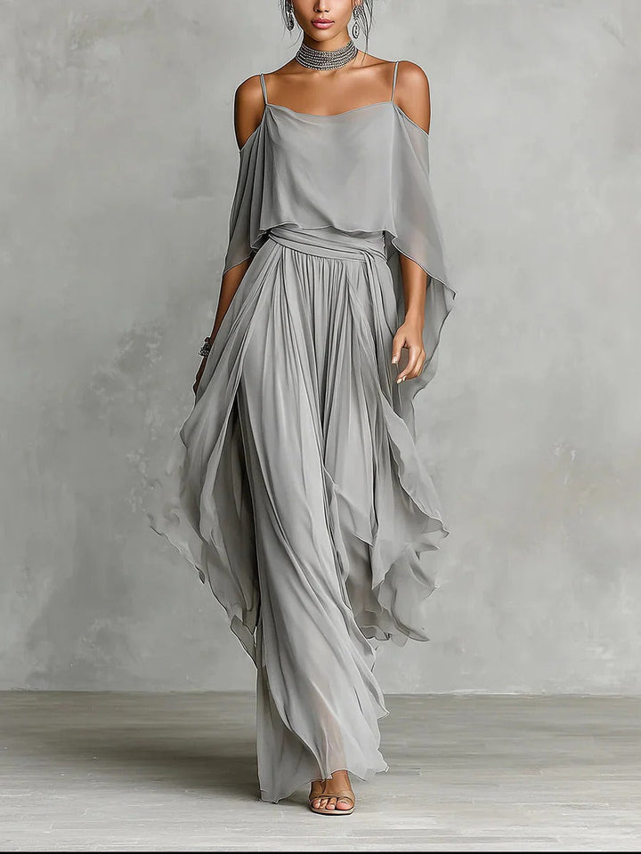 Ivah | Off-Shoulder Flowy Maxi Set