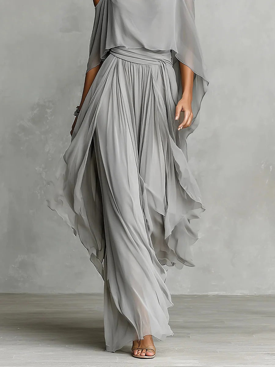 Ivah | Off-Shoulder Flowy Maxi Set
