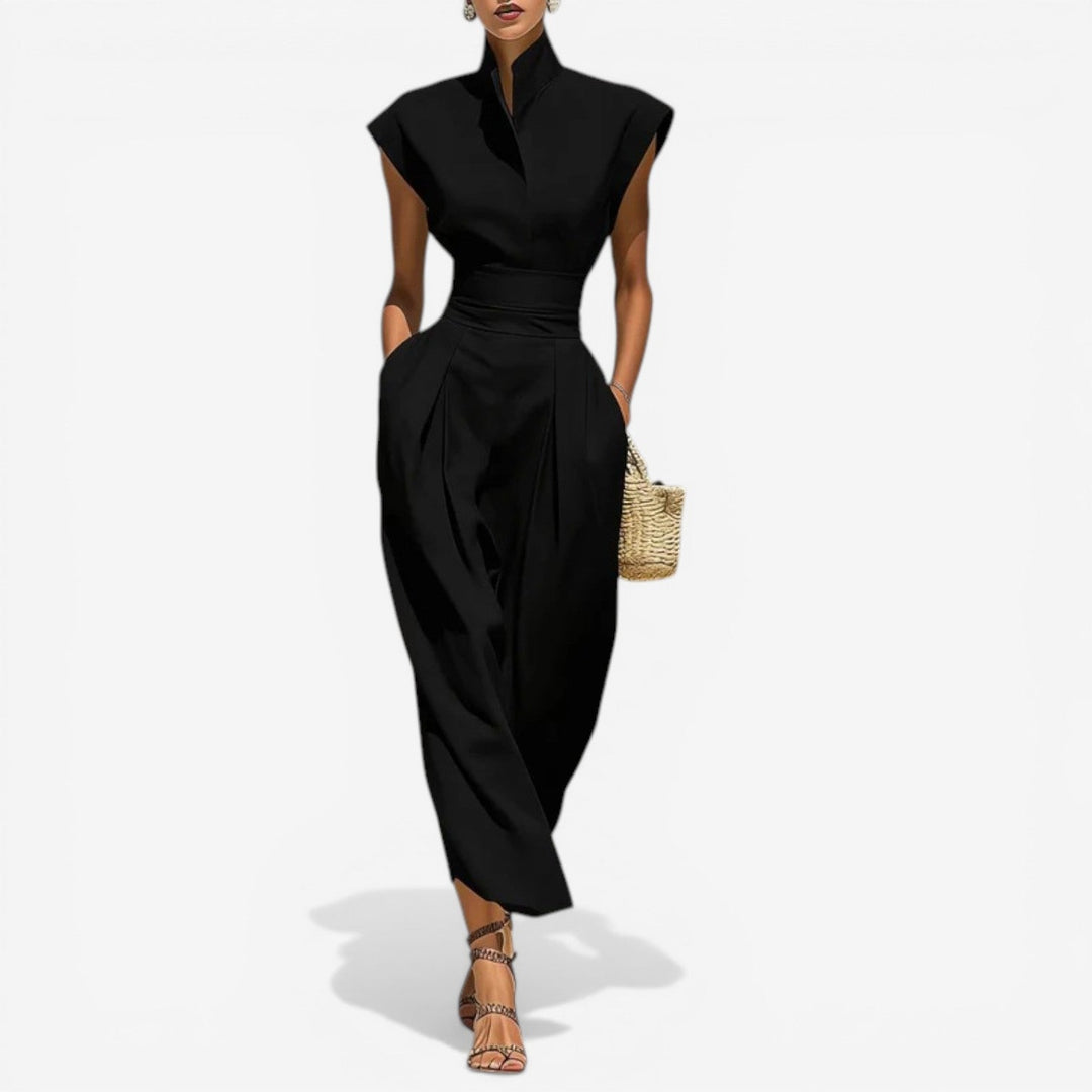 Nathalie | Elegant Jumpsuit with Three Quarter Sleeves and Tailored Fit