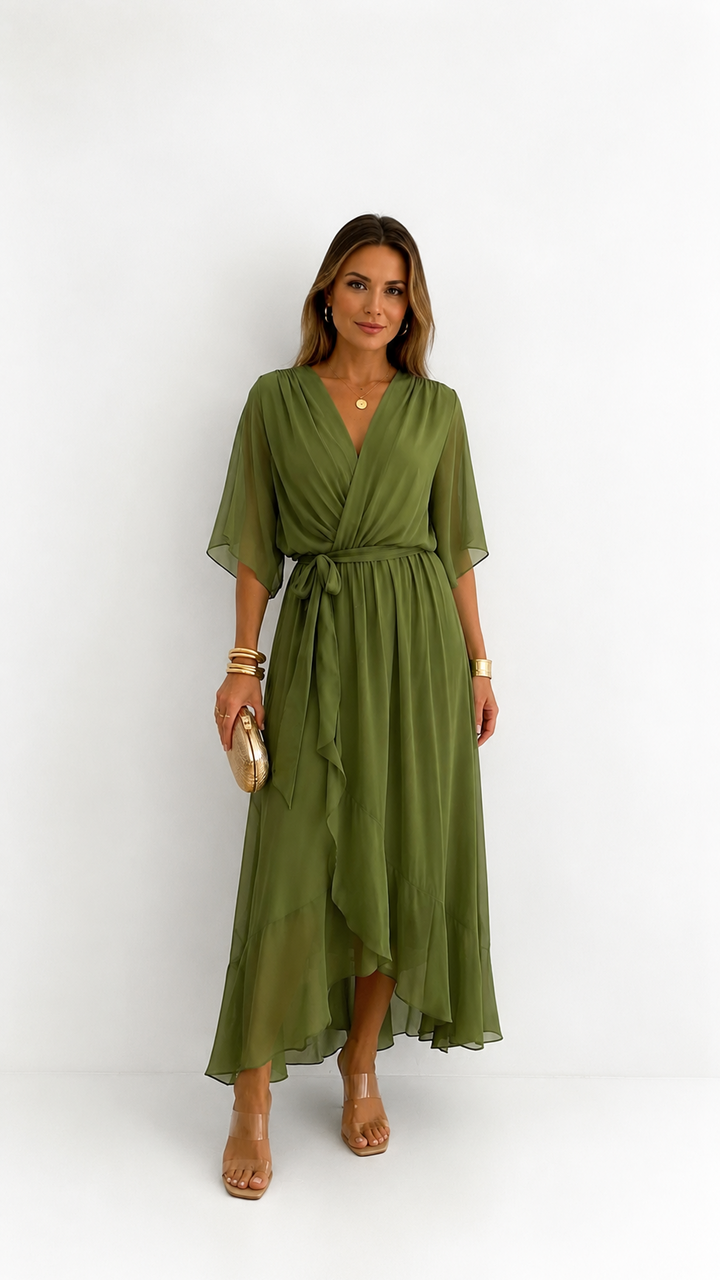 Camie | Elegant Floral Print Maxi Dress