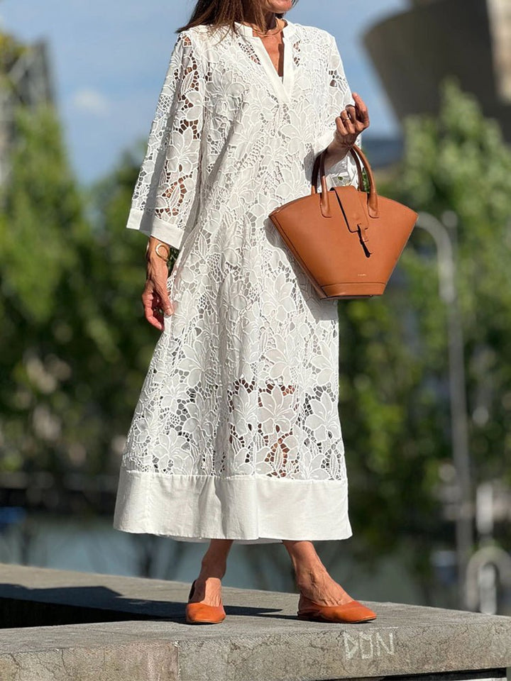 Joline | Elegant Summer Floral Midi Dress