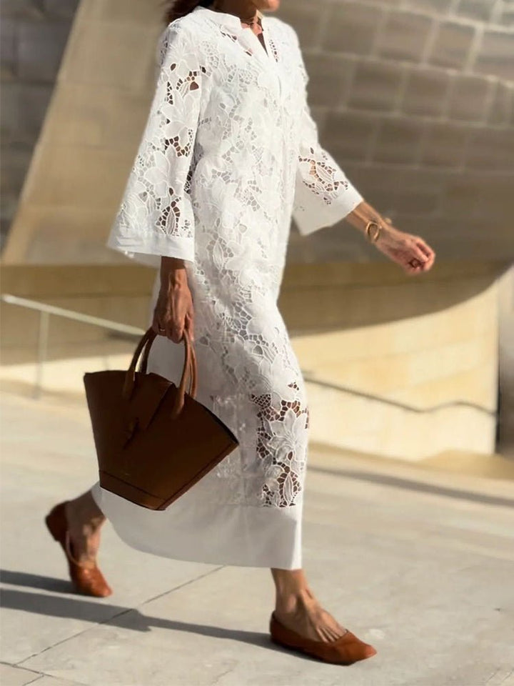 Joline | Elegant Summer Floral Midi Dress