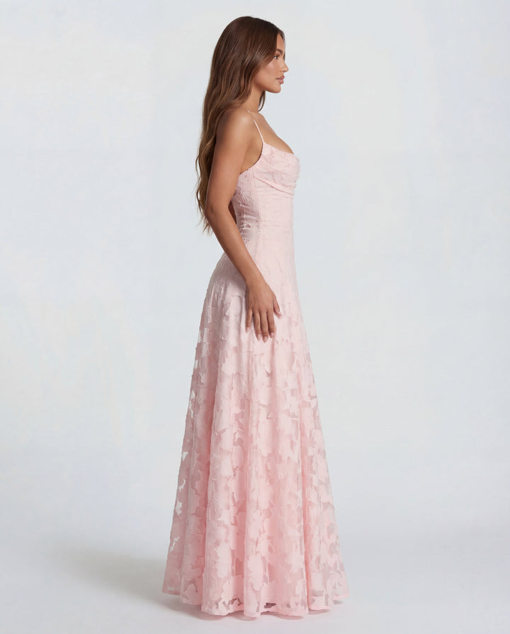Trixie | Floral Print Three Quarter Sleeve Maxi Dress