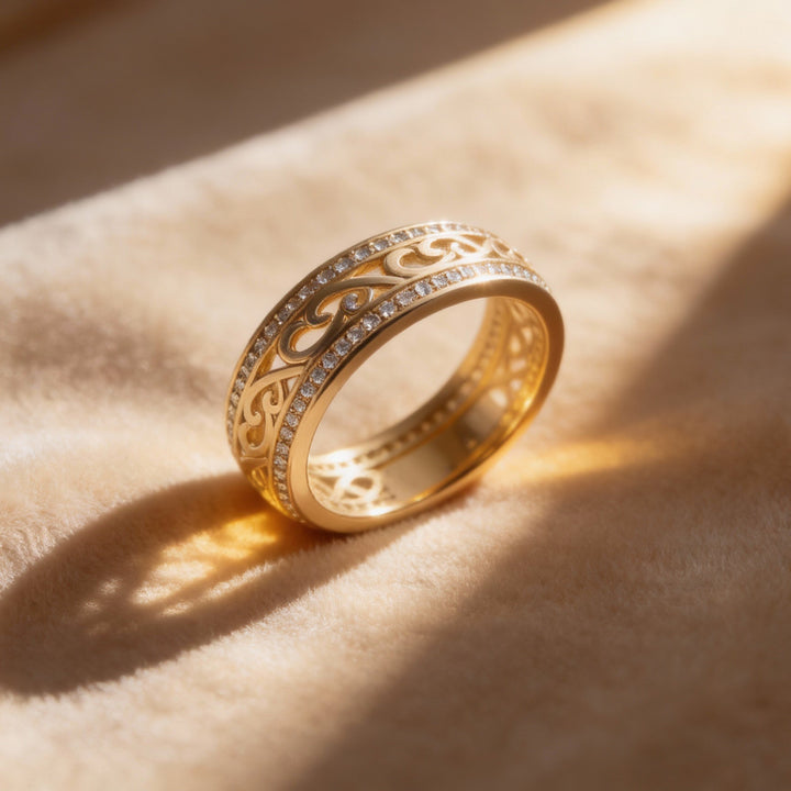 Elegant Gold Twisted Ring | Unique Design, Statement Piece Jewelry