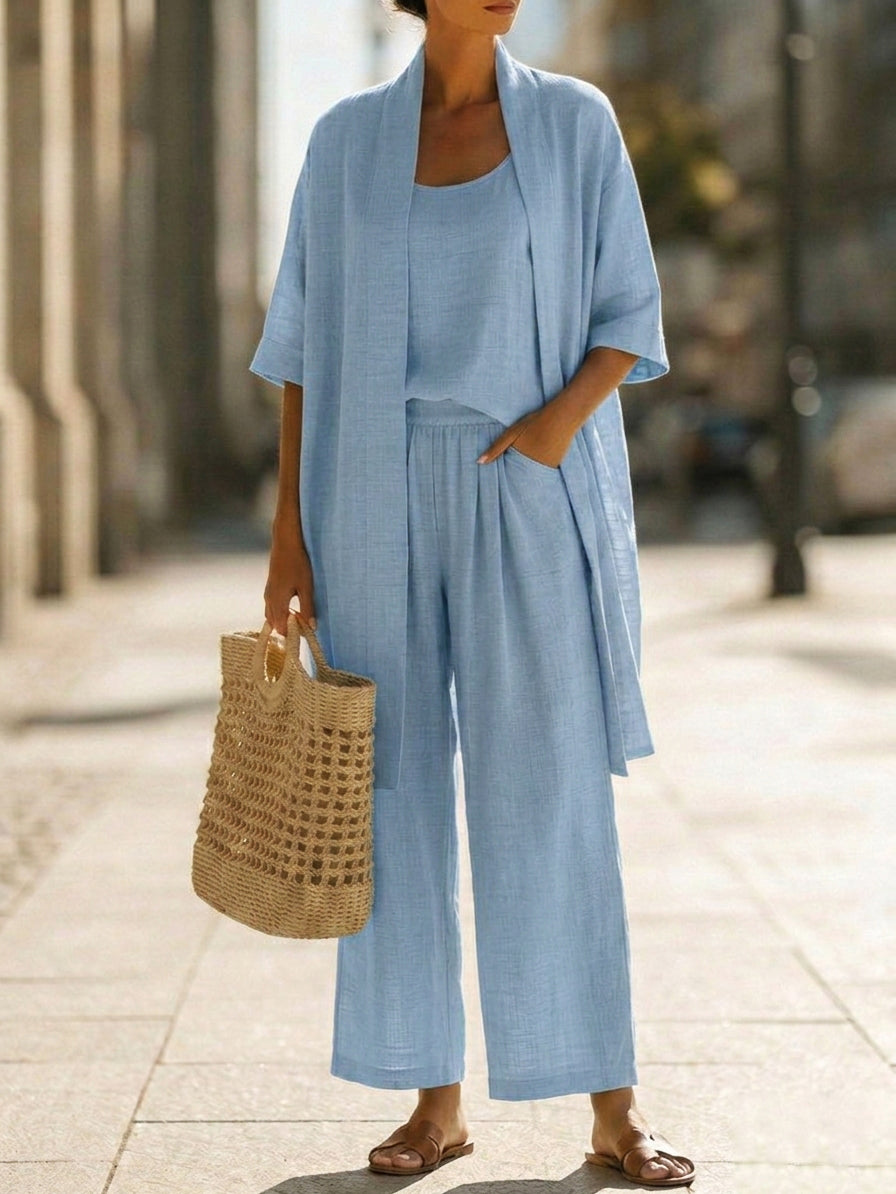Lorrin Elegant Set | Textured Knit Maxi Dress