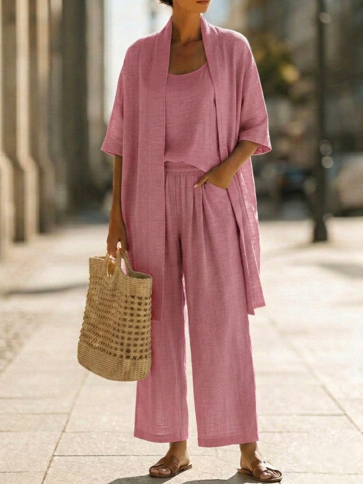 Lorrin Elegant Set | Textured Knit Maxi Dress
